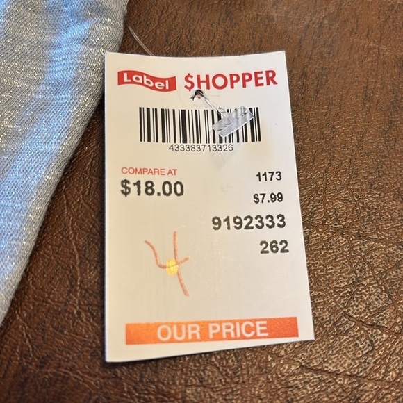 Banana Republic Gray Silver Metallic short Sleeve T-shirt Size XS NWT - Picture 5 of 5